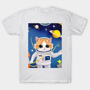 cat astronaut cute T-Shirt